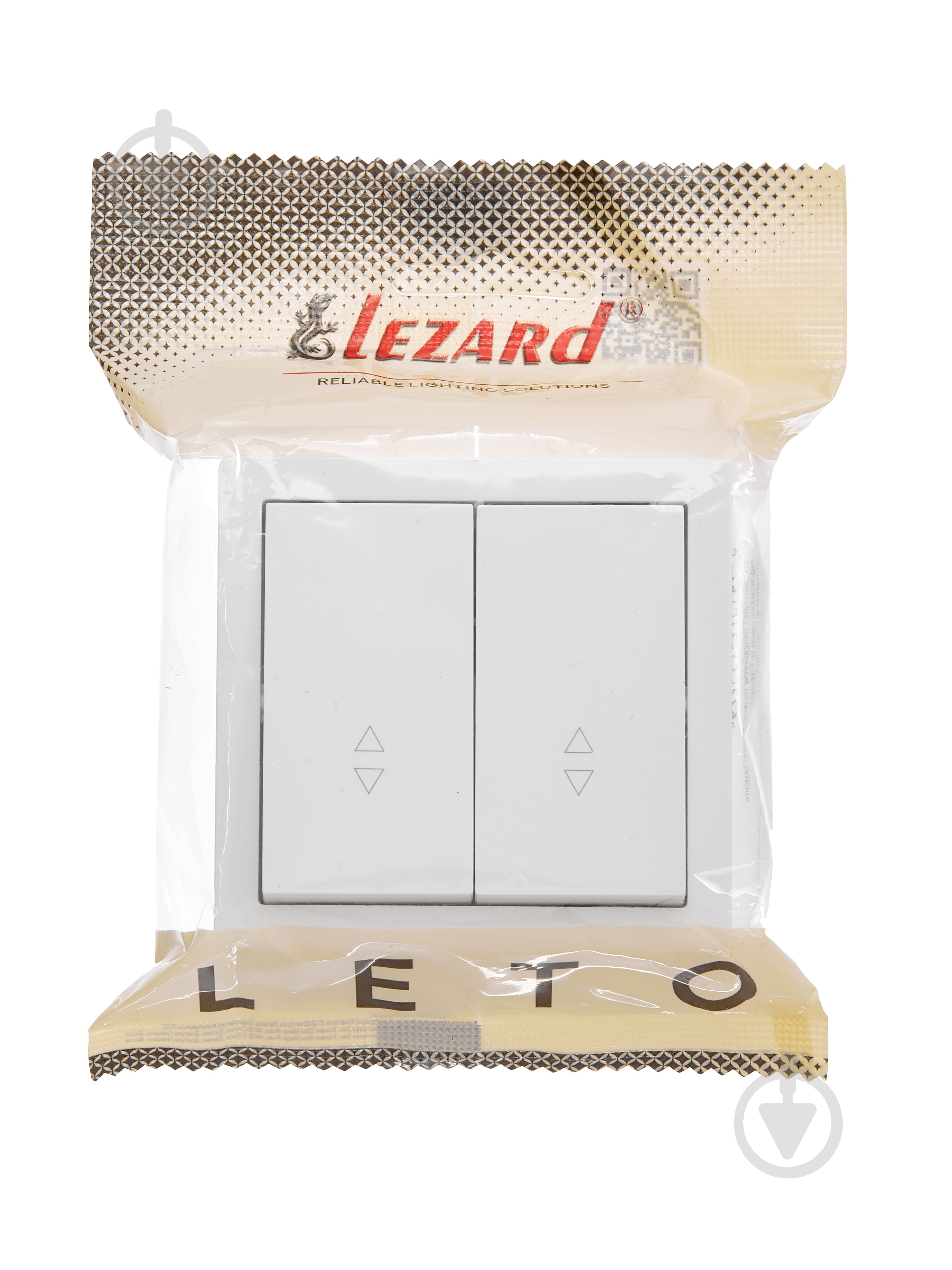 Выключатель проходной двухклавишный Lezard LETO без подсветки белый 752-0200-106 - фото 4