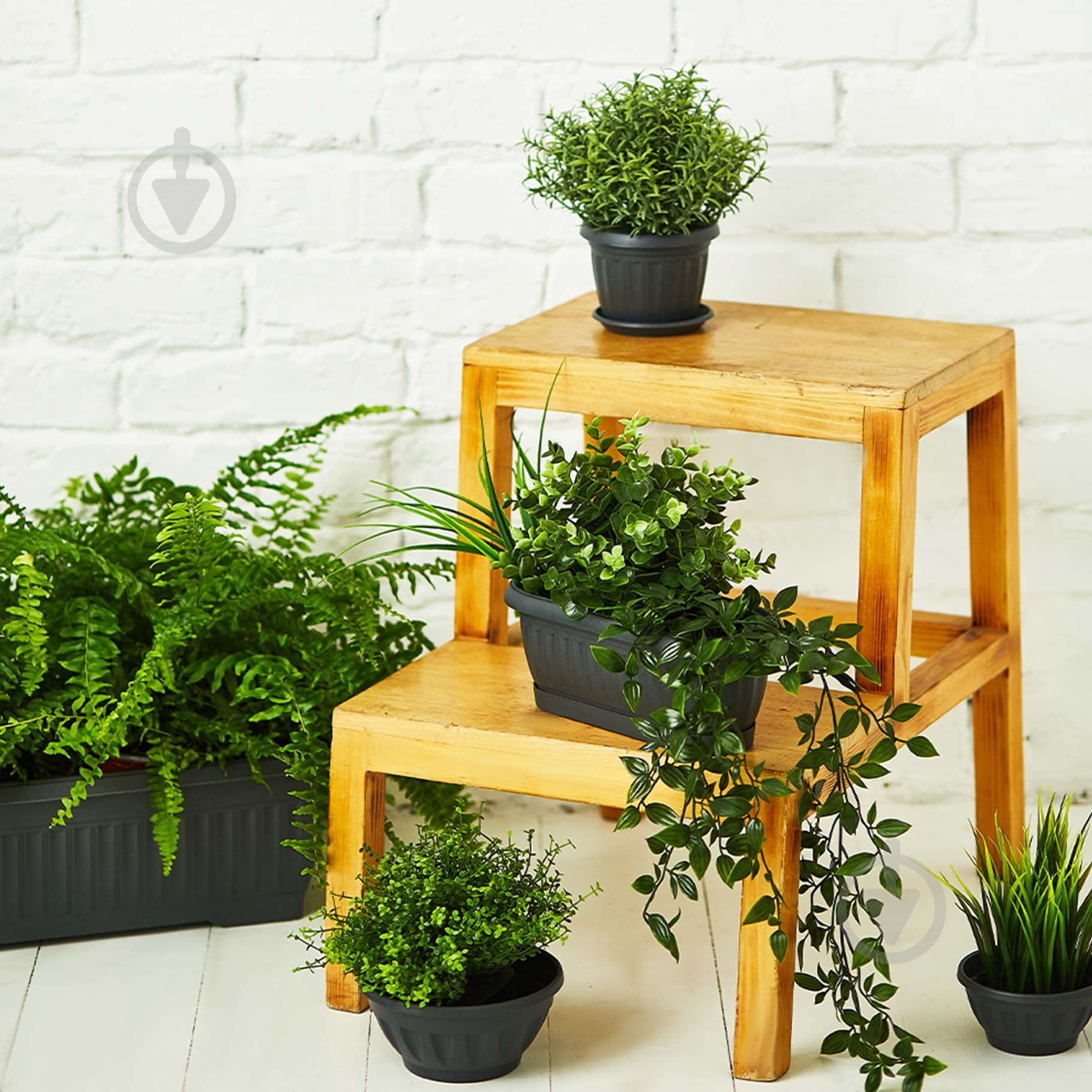 Вазон пластиковый Жанна с подставкой 28х13 см круглый гранит 4,5 л Алеана - фото 2 Вазон пластиковый Жанна с подставкой 28х13 см круглый гранит 4,5 л Алеана - фото 2