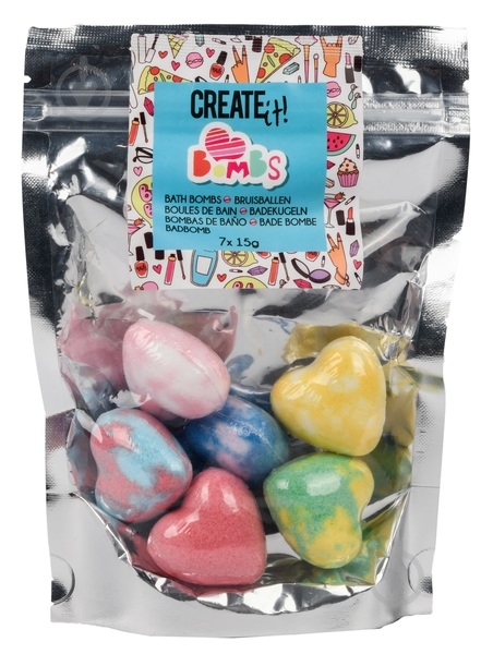 Набор CREATE IT! Бомбочки мини-сердечки 7 шт. 128 г (6789289) - фото 1