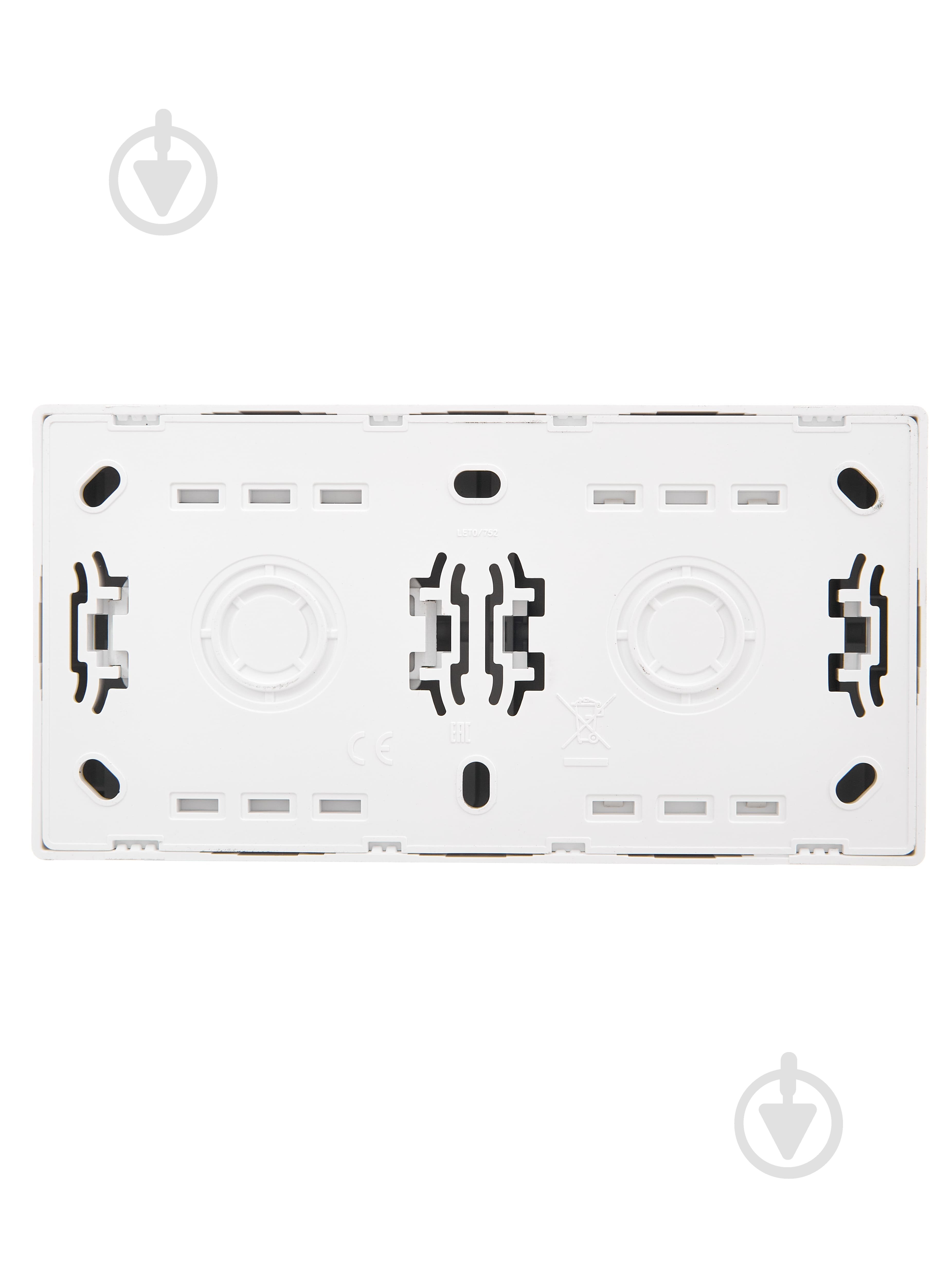 Розетка + выключатель одноклавишный Lezard LETO белый 752-0200-170BAP - фото 3