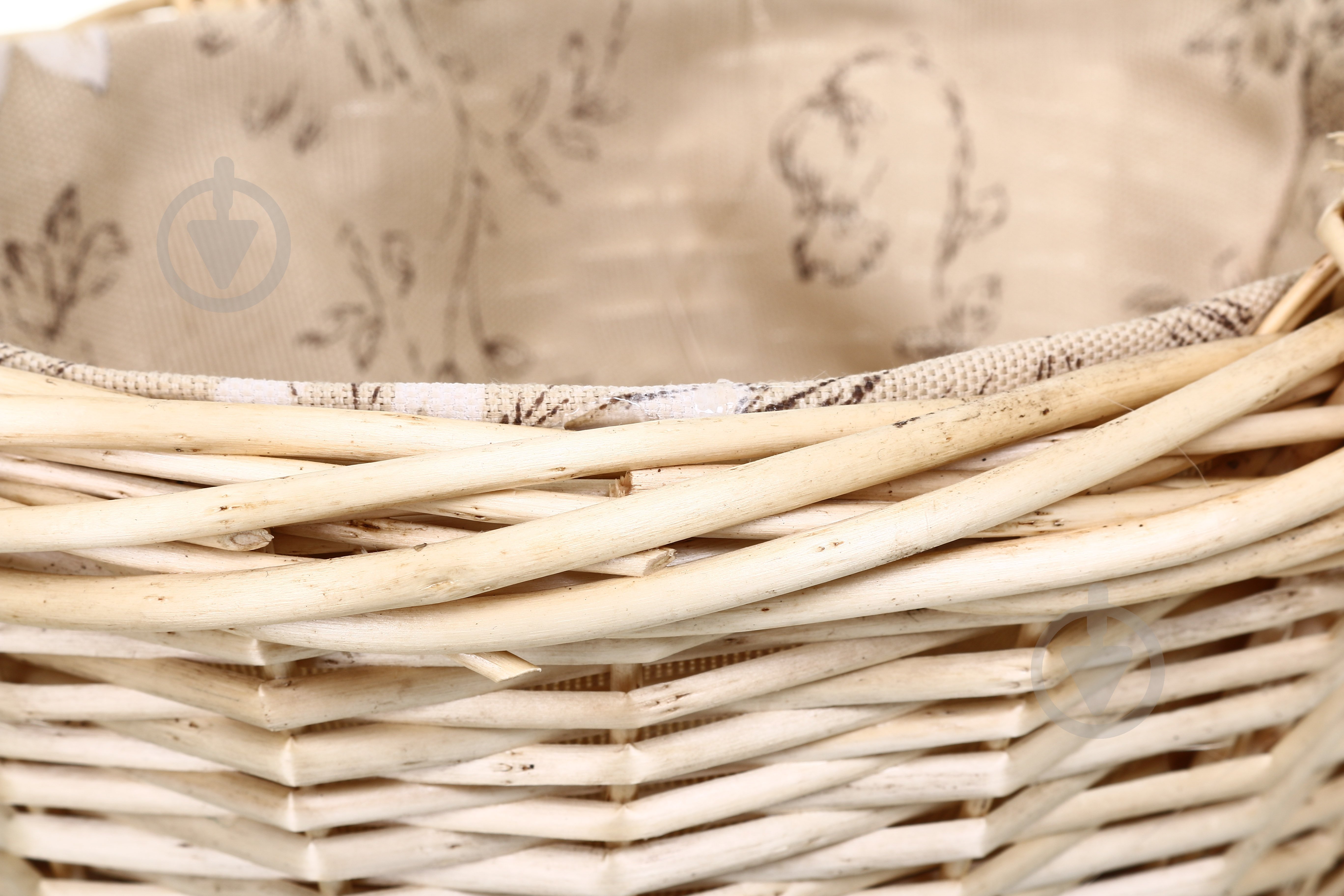 Корзинка плетеная с текстилем 32х26х14/32 см RL24-39T-3 - фото 3