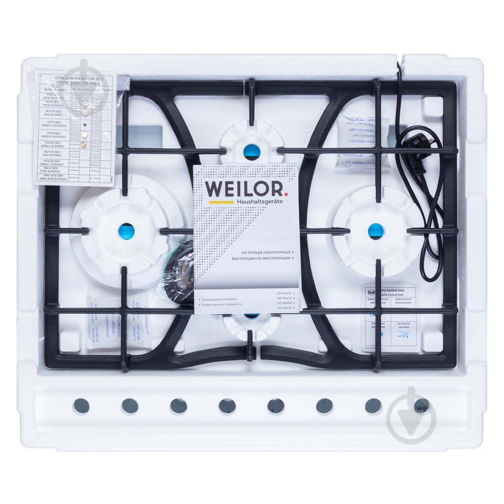 Варочная поверхность газовая WEILOR GG W614 WH - фото 12