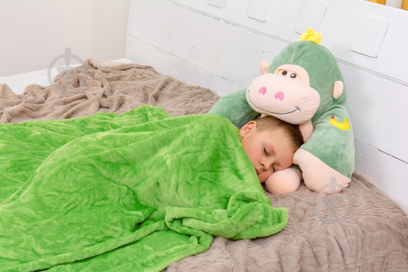 Плед с игрушкой №1070 Monkey 120x160 см green MirSon - фото 2 Плед с игрушкой №1070 Monkey 120x160 см green MirSon - фото 2