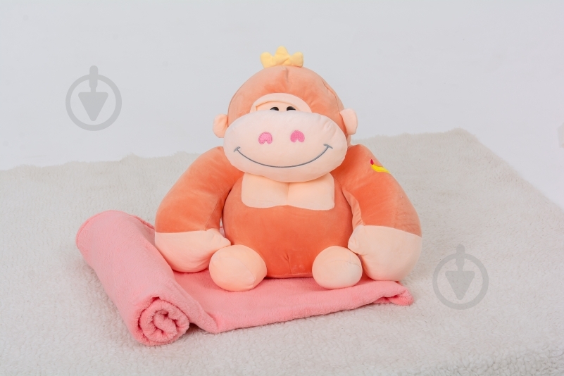Плед с игрушкой №1071 Monkey 120x160 см peach MirSon - фото 1 Плед с игрушкой №1071 Monkey 120x160 см peach MirSon - фото 1