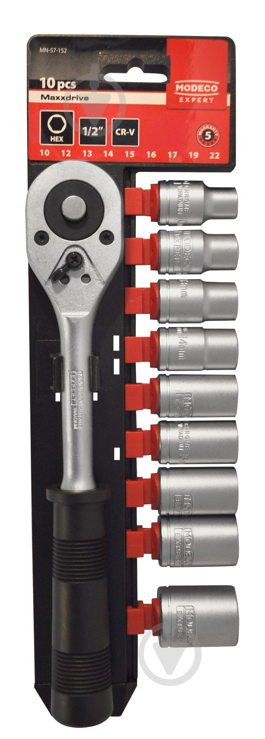 Трещотка Modeco 1/2"(F)×3/4"(M) 9 шт. MN-57-152 - фото 1 Трещотка Modeco 1/2"(F)×3/4"(M) 9 шт. MN-57-152 - фото 1