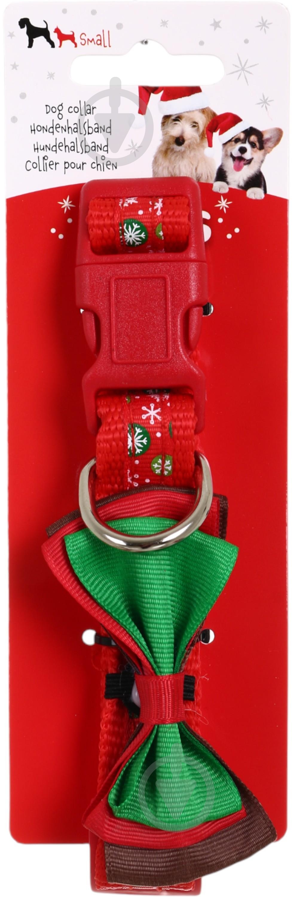 Ошейник Рождественский с бабочкой - фото 1