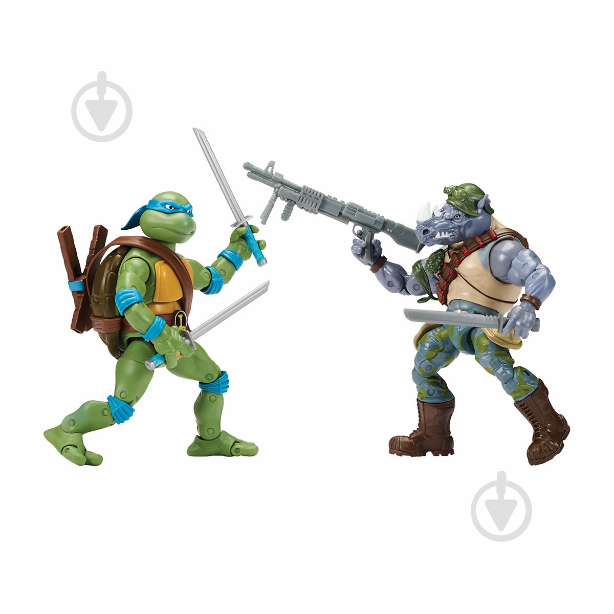 Фигурка TMNT Леонардо против Рокстеди 81276 - фото 1