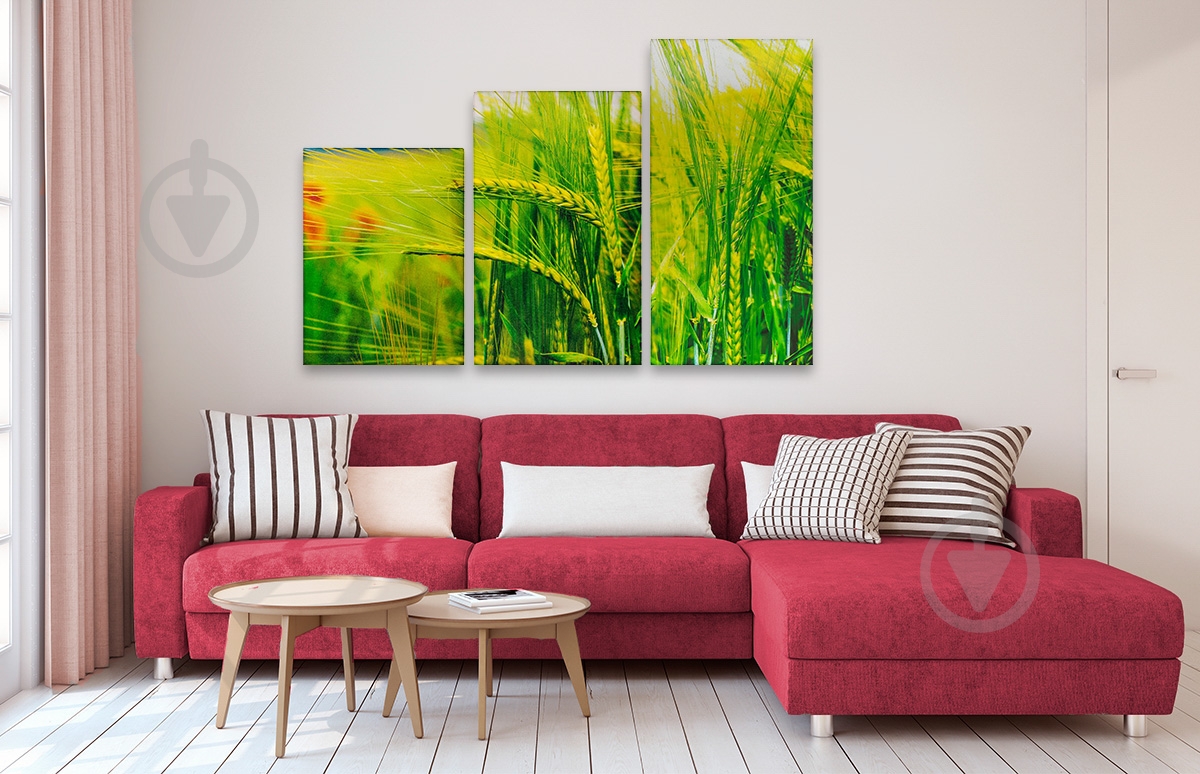 Картина модульная 3 части Пшеничное поле 90x50 см Eclipse МК011 - фото 5