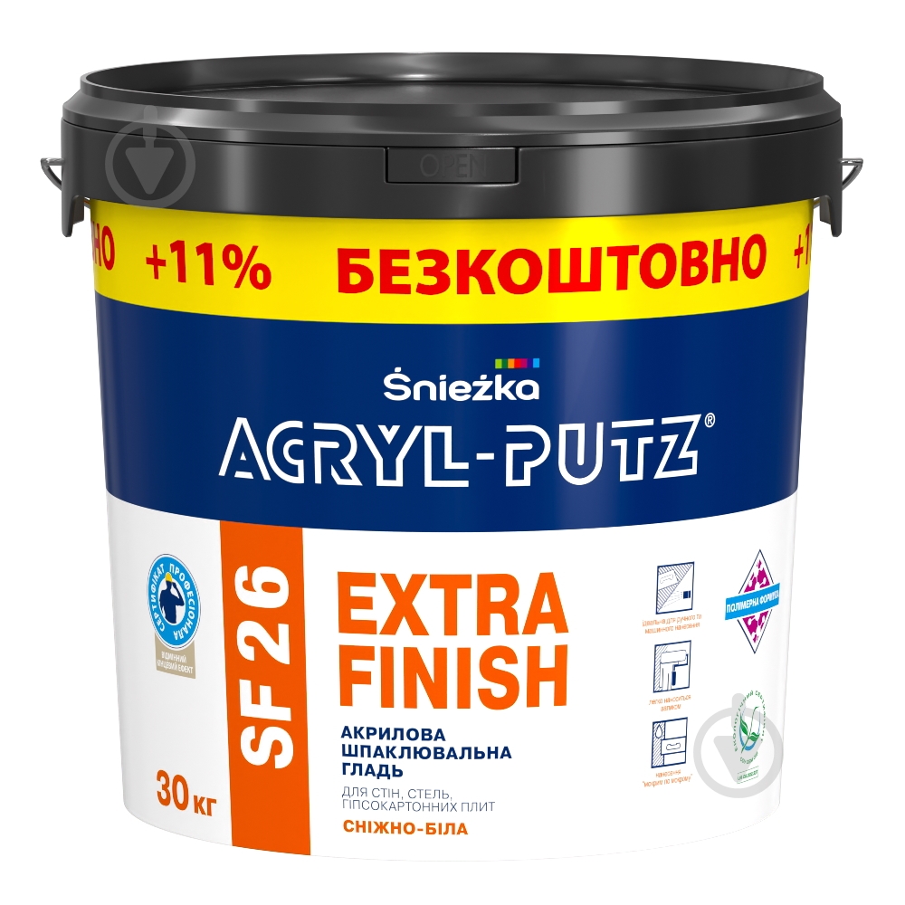 Шпаклівка Sniezka фінішна акрилова ACRYL-PUTZ SF26 (Extra-Finish) АКЦІЯ 30кг - фото 1