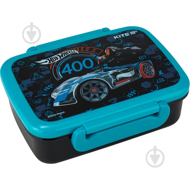 Ланч-бокс KITE Hot Wheels 420 мл HW20-160 черный - фото 1