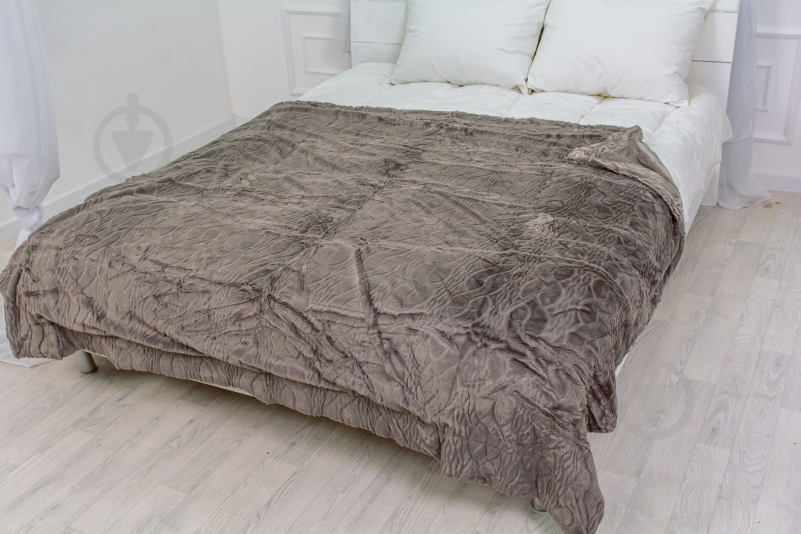 Плед №1001 Damask 180x200 см Graphite MirSon - фото 2