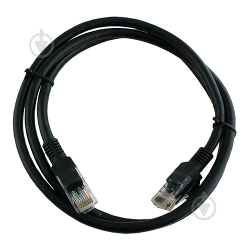 Патч-корд ЕМТ UTP 1 м чорний (4-0270У) RJ-45 - фото 1 Патч-корд ЕМТ UTP 1 м чорний (4-0270У) RJ-45 - фото 1