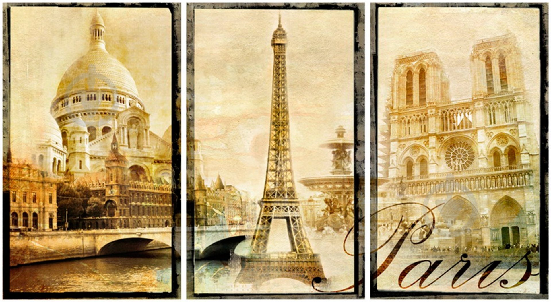 Картина модульная 3 части Париж ретро (30х50см, 30х50см, 30х50см)МК060 Eclipse МК060 - фото 1 Картина модульная 3 части Париж ретро (30х50см, 30х50см, 30х50см)МК060 Eclipse МК060 - фото 1