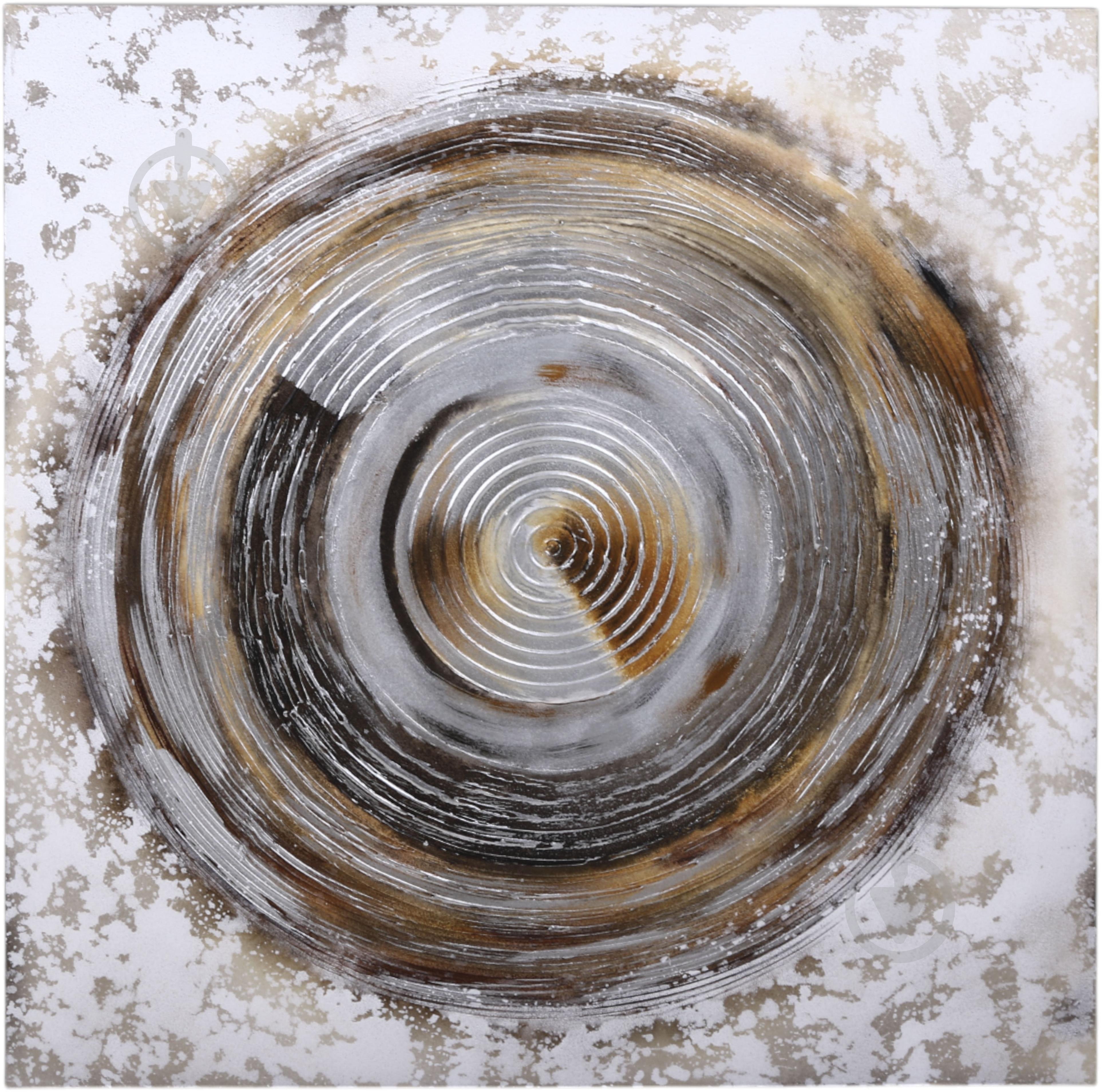 Картина ручной работы Circle рельефный рисунок 100x100 см Sensio C-2198B - фото 1