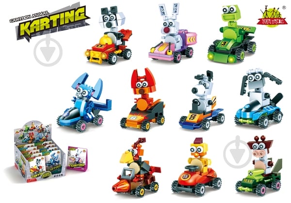 Конструктор Mini Blocks Животное с машинкой в ​​ассортименте 6773676 - фото 1