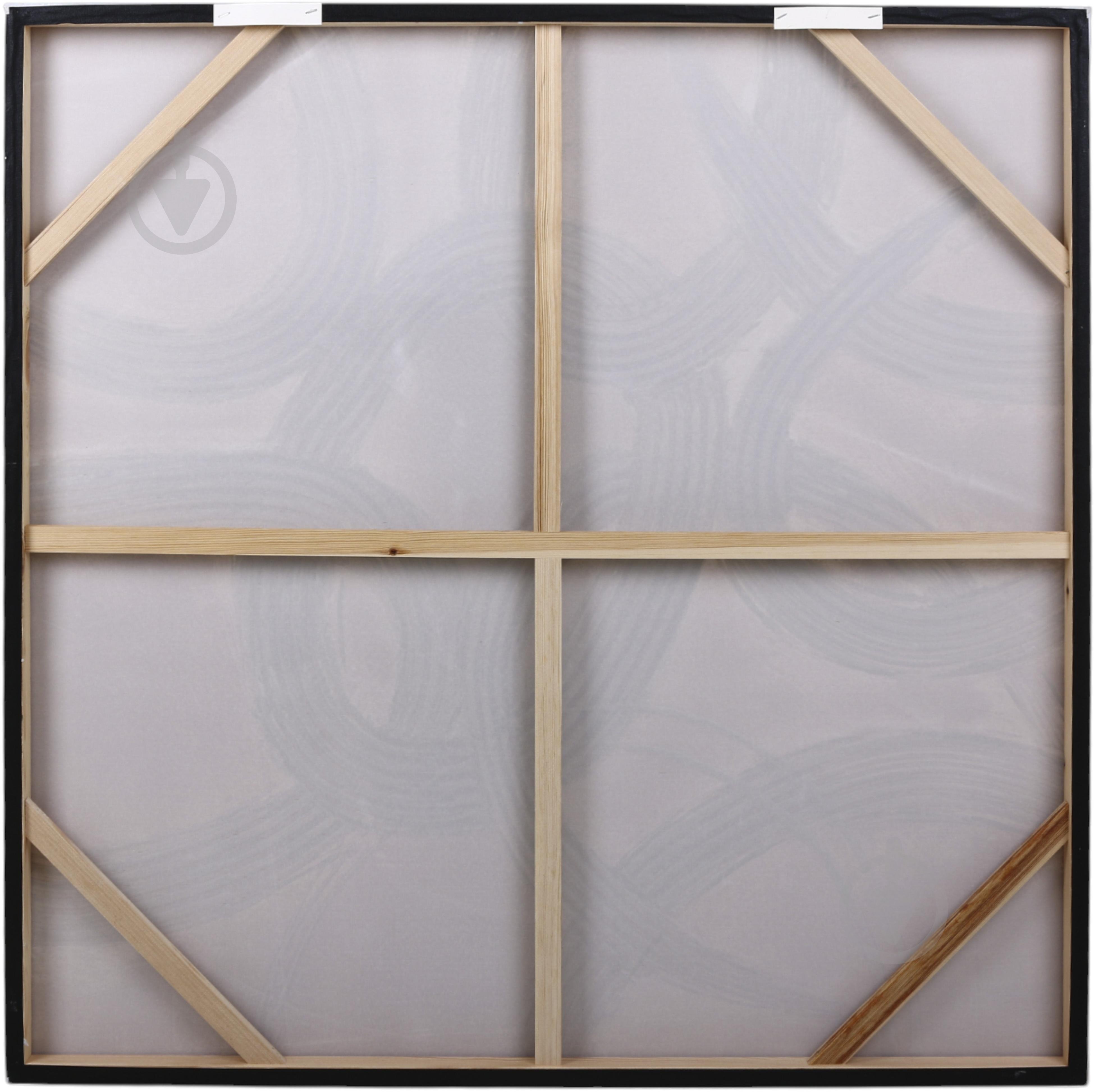 Картина ручної роботи Circles рельєфний малюнок 100x100 см Sensio C-2198B - фото 3