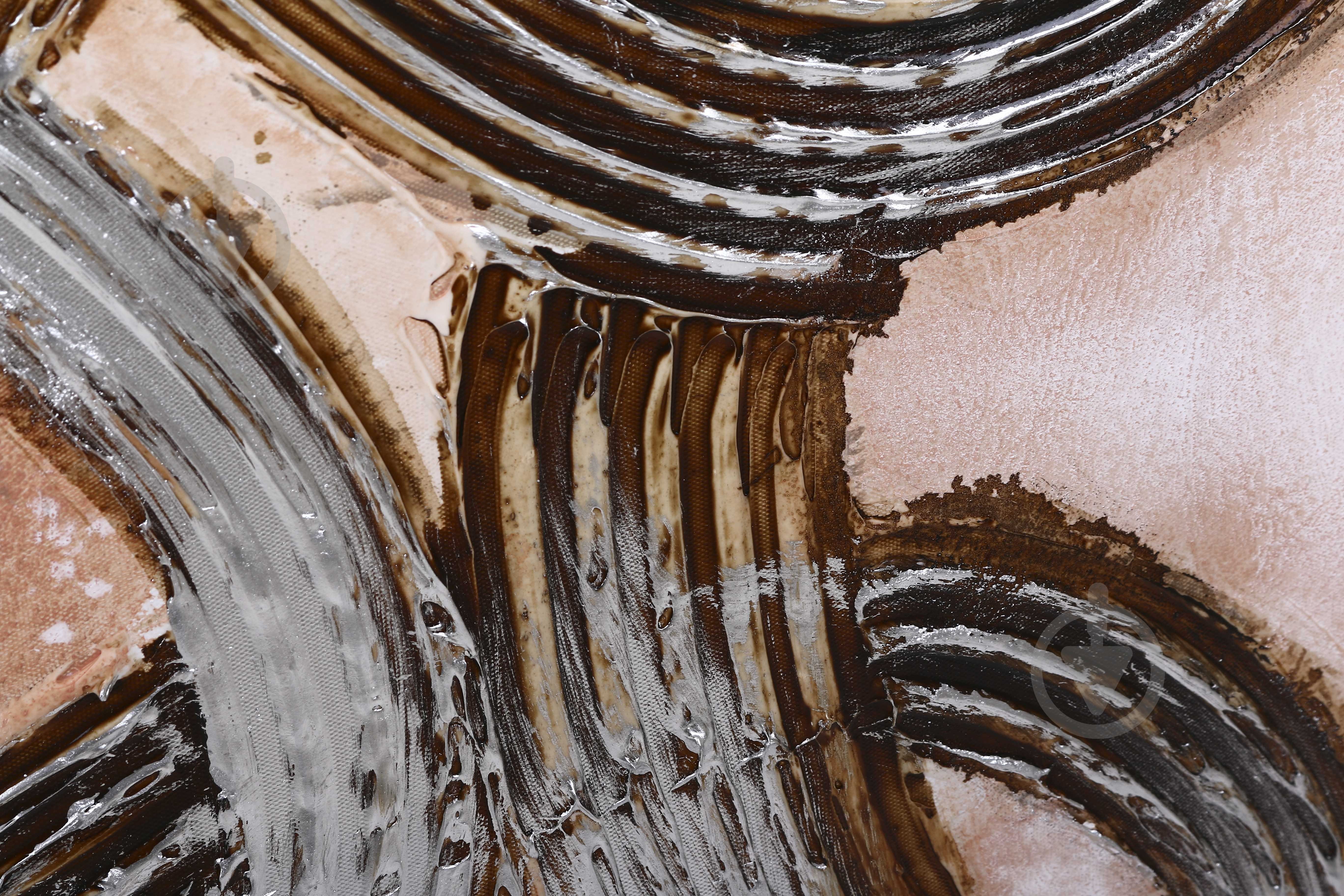 Картина ручної роботи Circles рельєфний малюнок 100x100 см Sensio C-2198B - фото 4