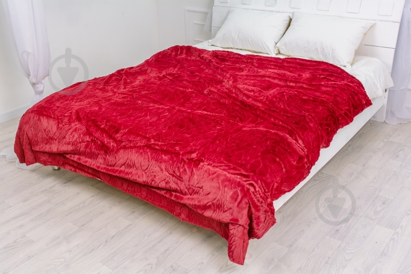 Плед №1005 Damask 200x230 см red MirSon - фото 2