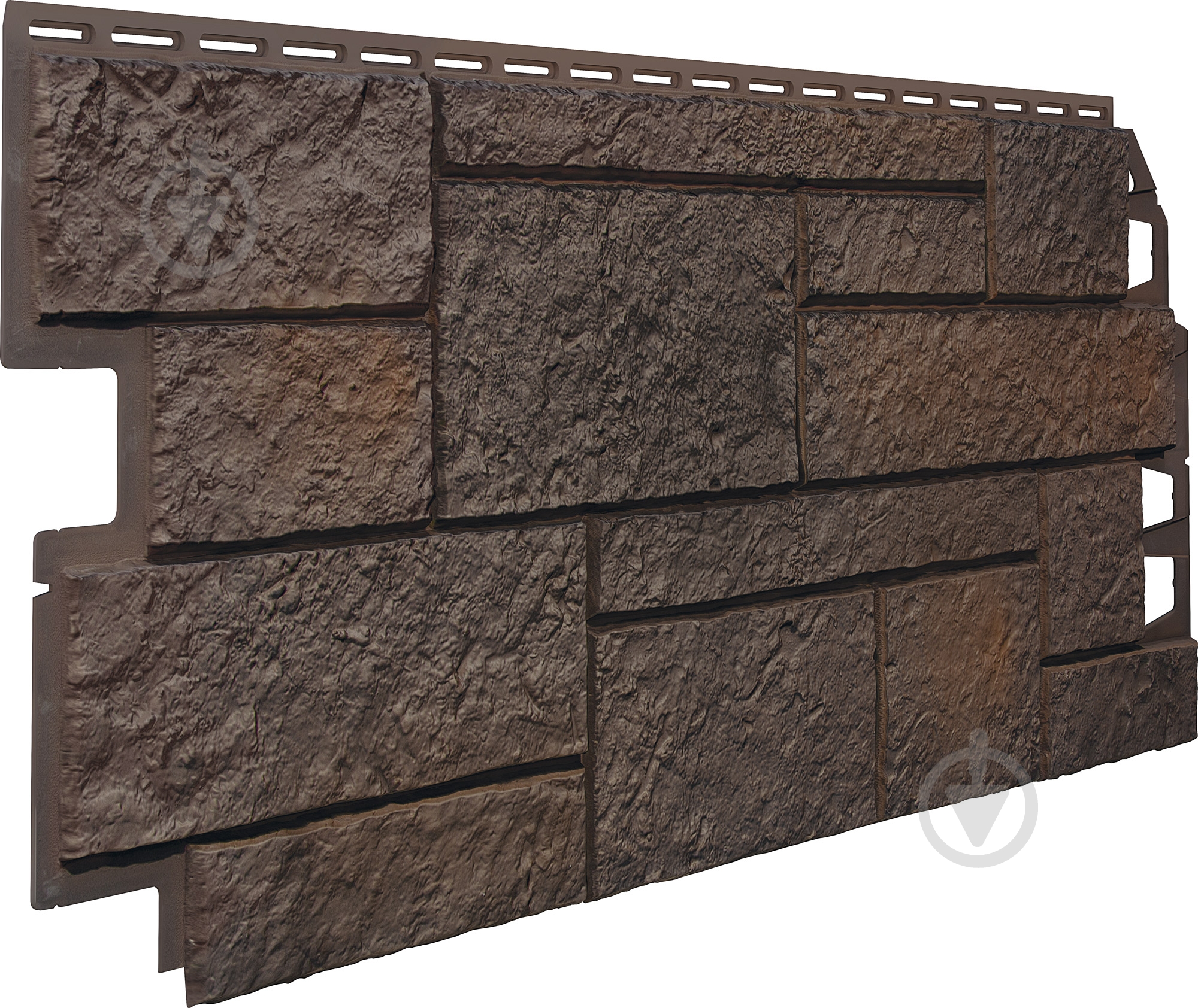 Панель фасадная VOX Solid Sandstone Dark Brown 1x0,42 м (0,42 м.кв) - фото 1