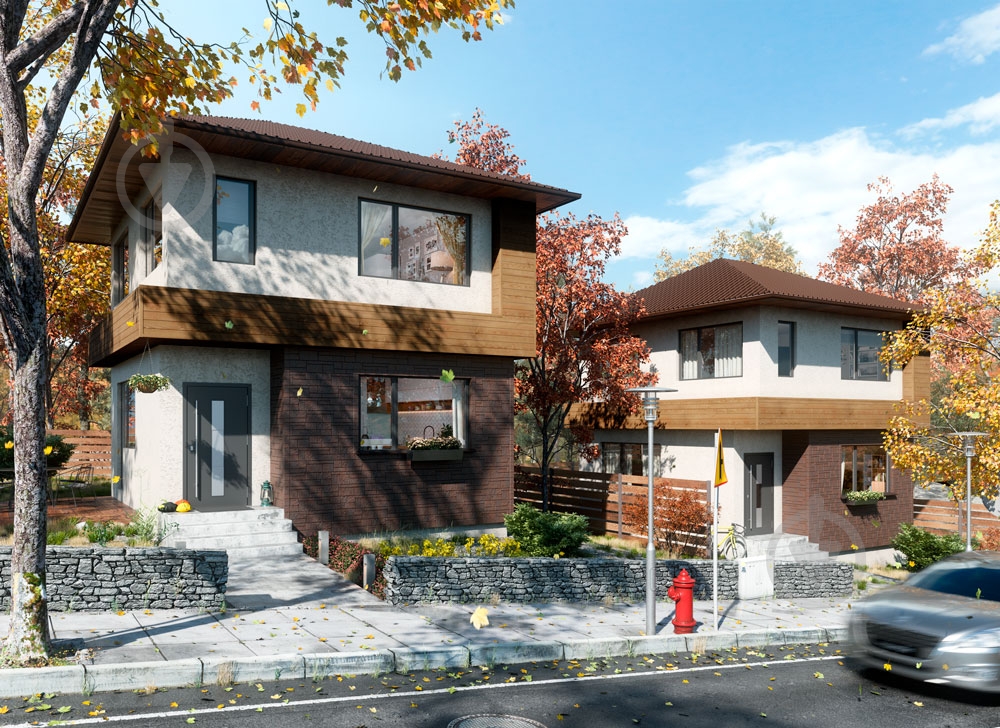 Панель фасадная VOX Solid Sandstone Dark Brown 1x0,42 м (0,42 м.кв) - фото 3