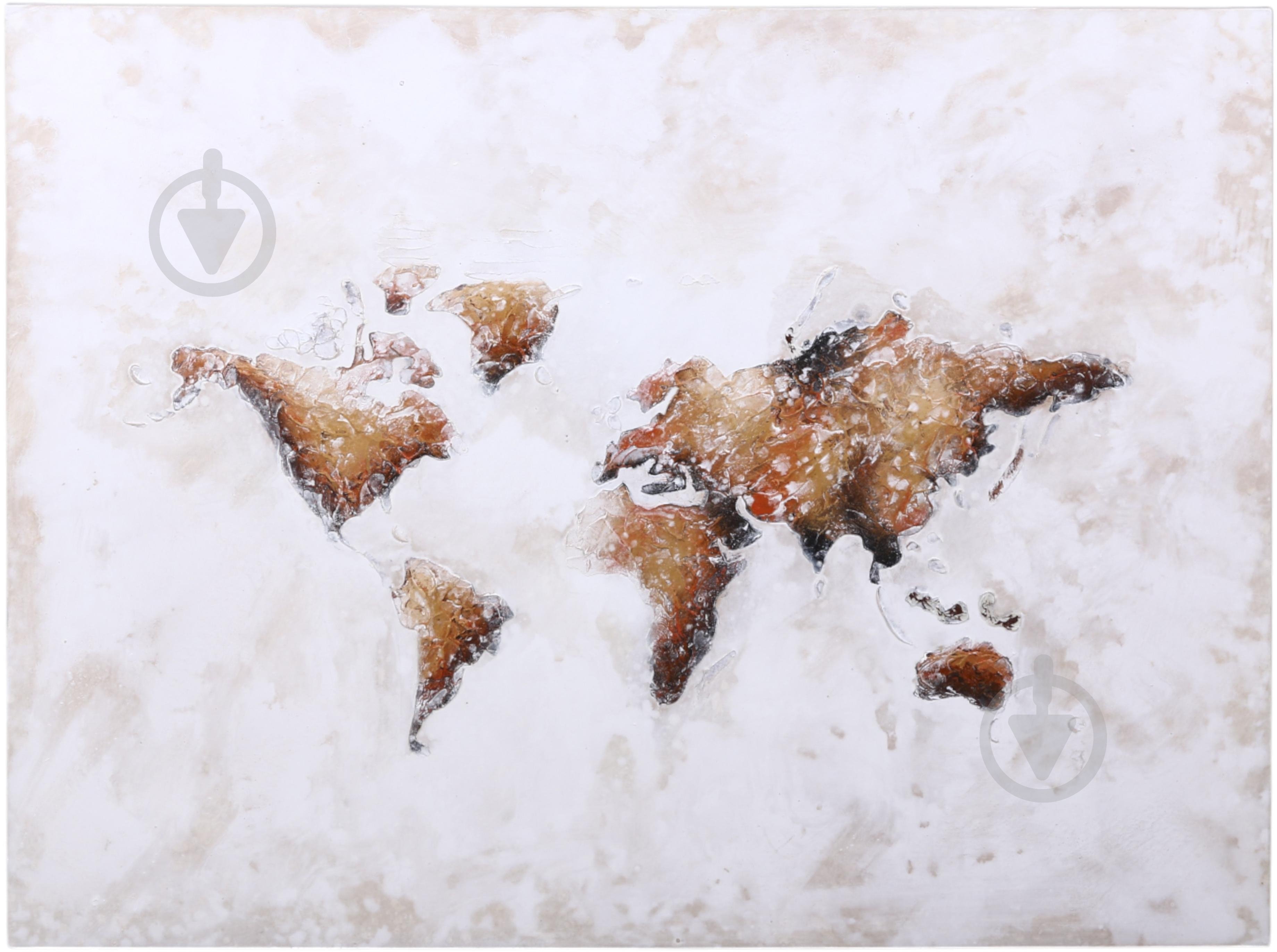 Картина ручной работы World рельефный рисунок 90x120 см C2094 - фото 1 Картина ручной работы World рельефный рисунок 90x120 см C2094 - фото 1