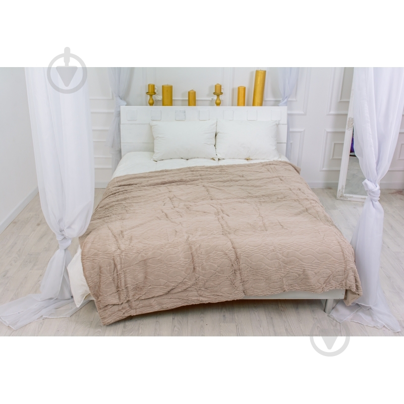 Плед №1006 Damask 150x200 см creamy MirSon - фото 1
