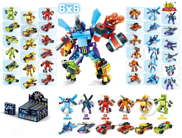 Конструктор Mini Blocks Робот-трансформер в ассортименте 6773673 - фото 1 Конструктор Mini Blocks Робот-трансформер в ассортименте 6773673 - фото 1