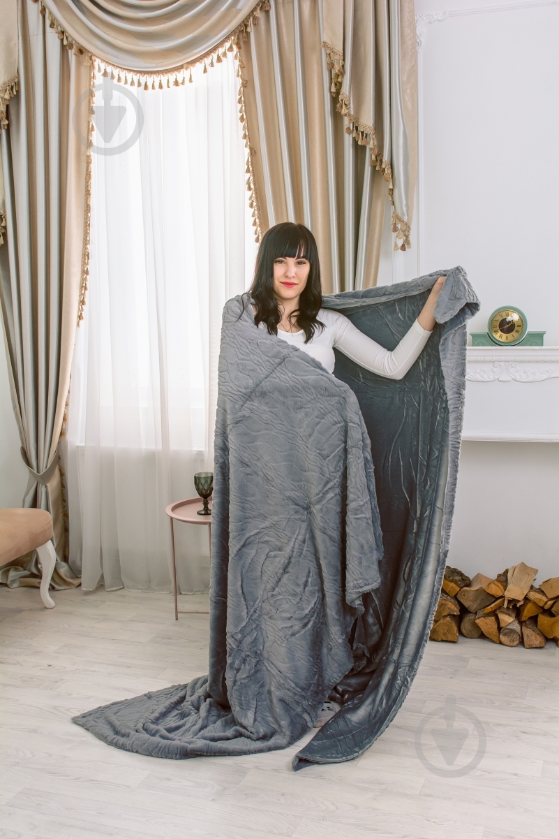 Плед №1007 Damask 180x200 см light gray MirSon - фото 6 Плед №1007 Damask 180x200 см light gray MirSon - фото 6