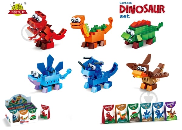 Конструктор Mini Blocks Динозаврик в ассортименте 6773675 - фото 1 Конструктор Mini Blocks Динозаврик в ассортименте 6773675 - фото 1