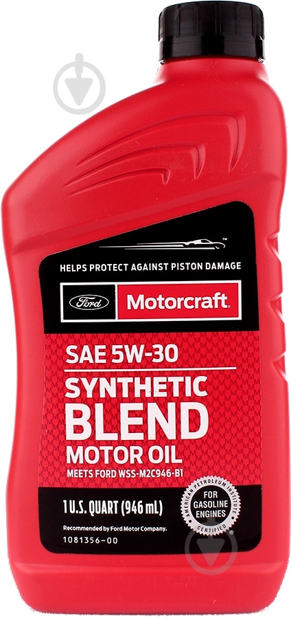 Моторное масло синтетическое Ford Motorcraft Synthetic Blend 5W-30 0,946 л (XO5W30Q1SP) - фото 1