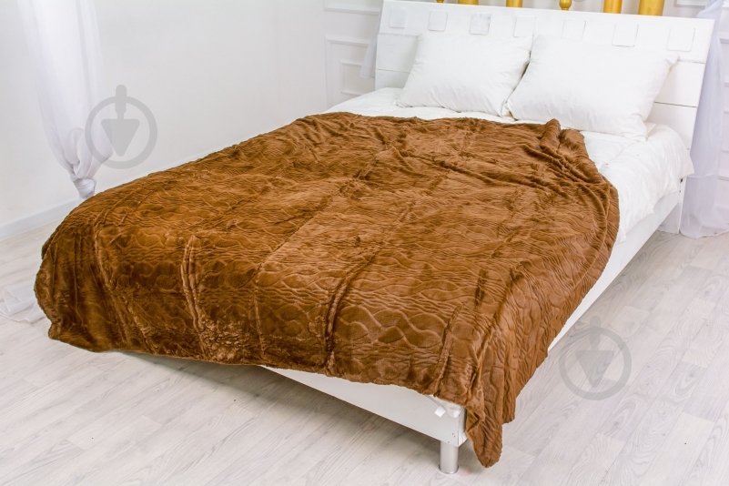 Плед №1008 Damask 200x230 см brown MirSon - фото 2