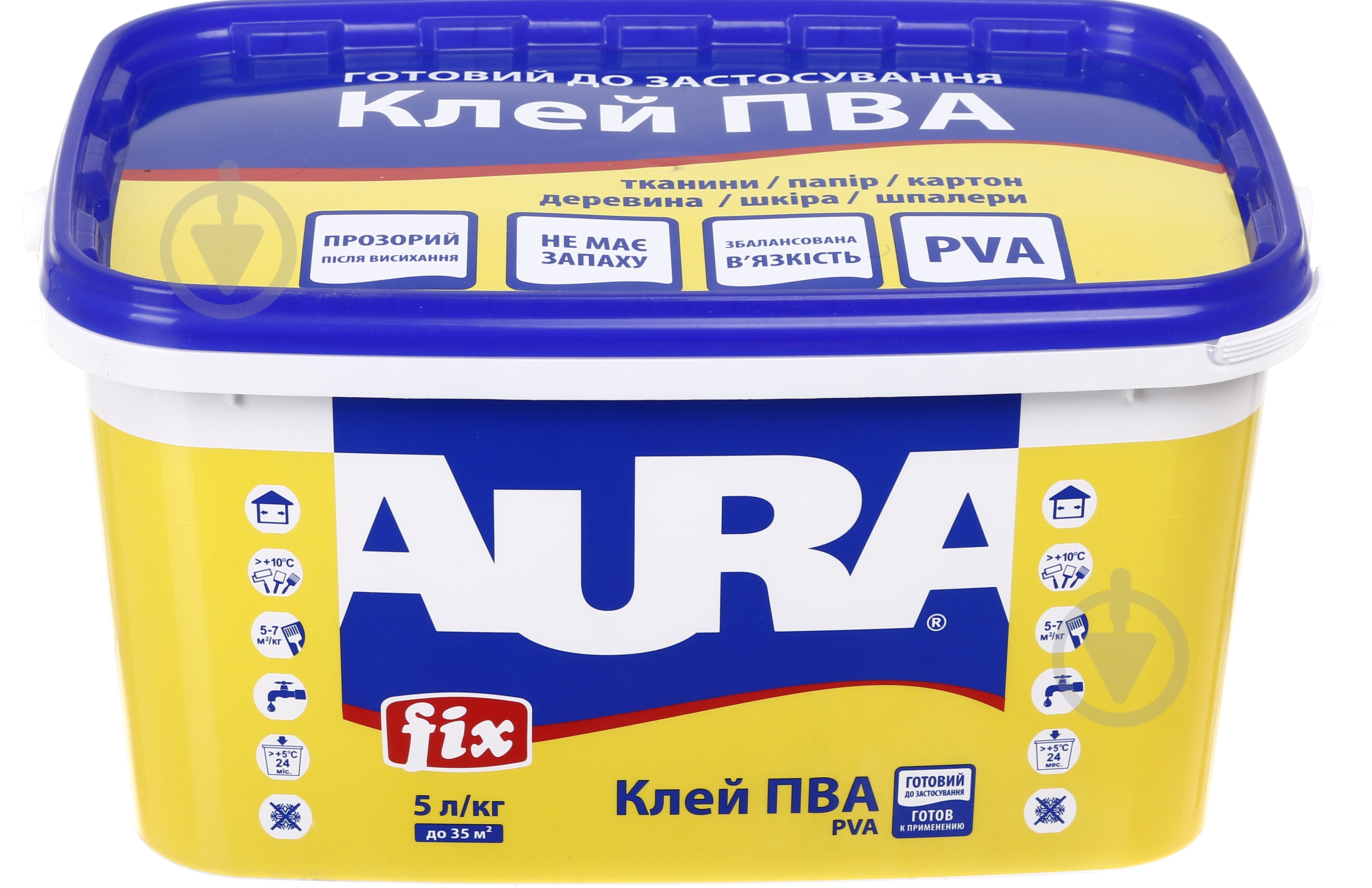 Клей ПВА AURA Fix 5л - фото 2