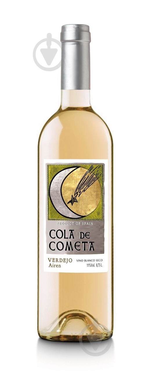 Вино Cola de Cometa Airen Verdejo белое сухое 0,75 л - фото 1 Вино Cola de Cometa Airen Verdejo белое сухое 0,75 л - фото 1