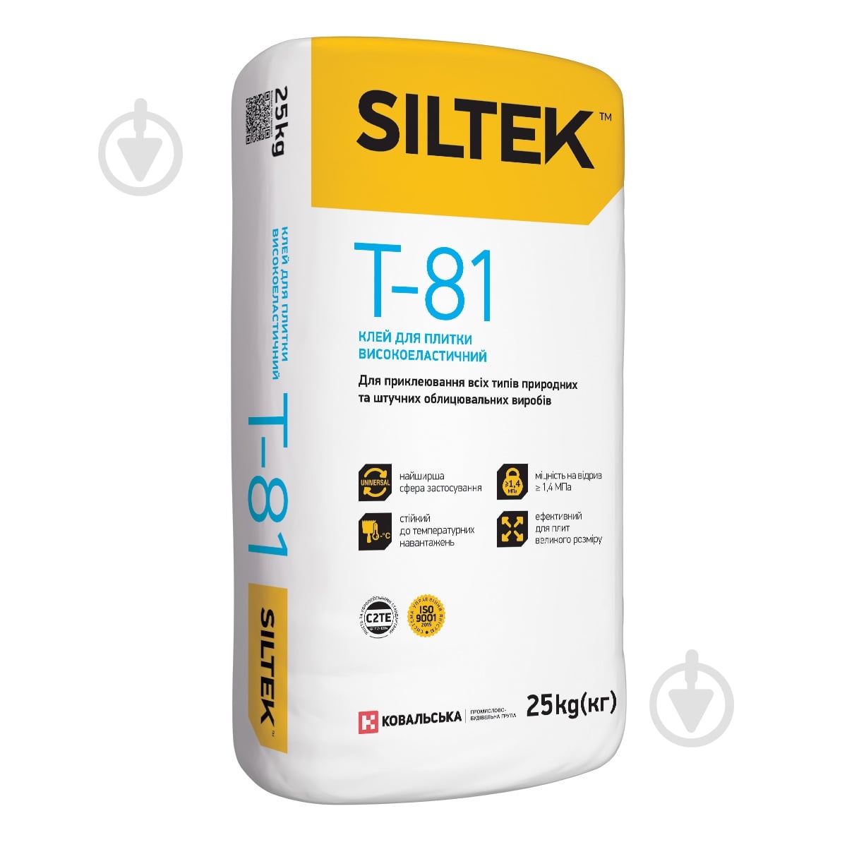 Клей для плитки Siltek SILTEK Т-81 Клей для плитки высокоэластичный 25 кг - фото 1