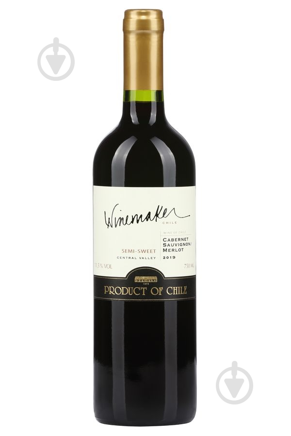 Вино WineMaker Каберне Совиньйон Мерло красное полусладкое 0,75 л - фото 1 Вино WineMaker Каберне Совиньйон Мерло красное полусладкое 0,75 л - фото 1