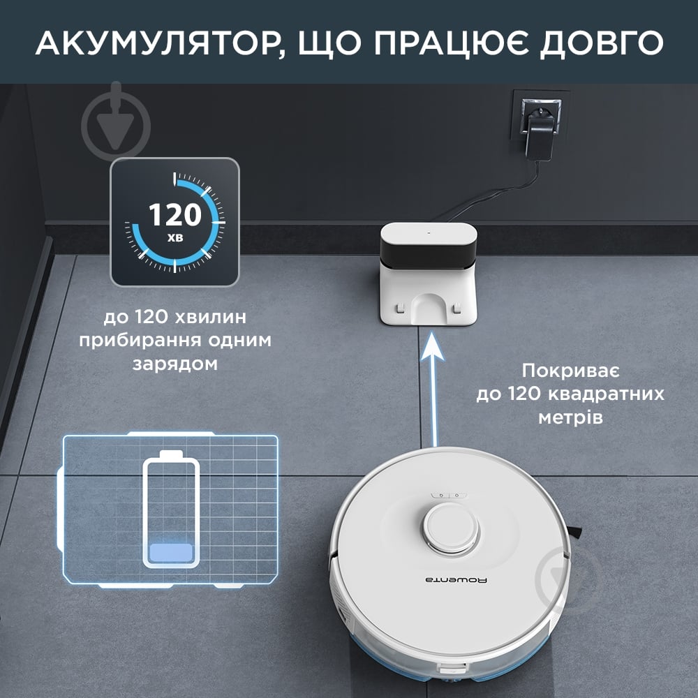 Робот-пилосос Rowenta X-PLORER Serie 75 S RR8577WH white - фото 10 Робот-пилосос Rowenta X-PLORER Serie 75 S RR8577WH white - фото 10