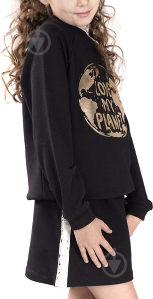 Реглан для девочки Sasha р.146 черный 3820 - фото 2