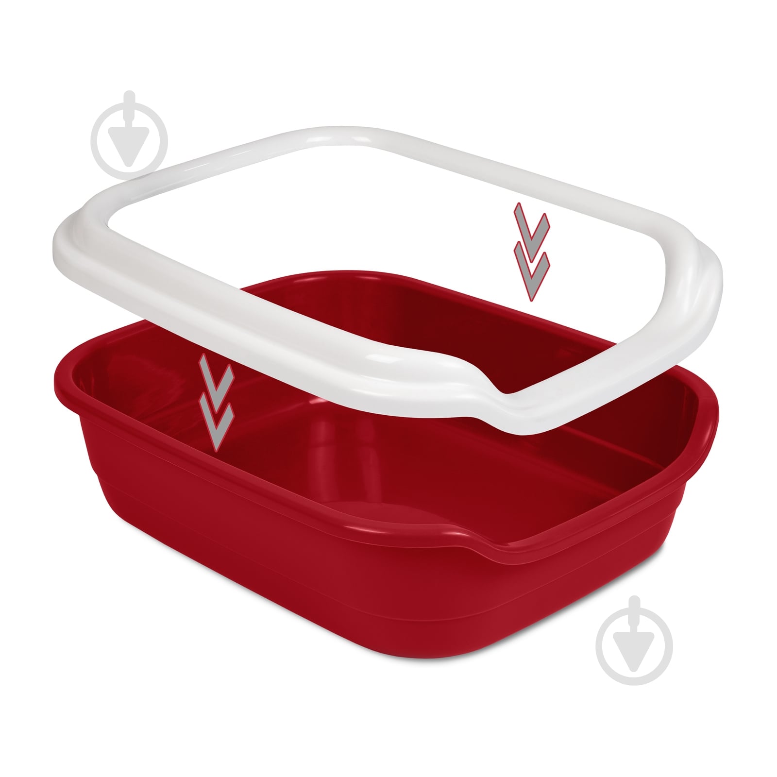 Туалет Природа для кошек Comfort L 49х39х15, бордо - фото 4