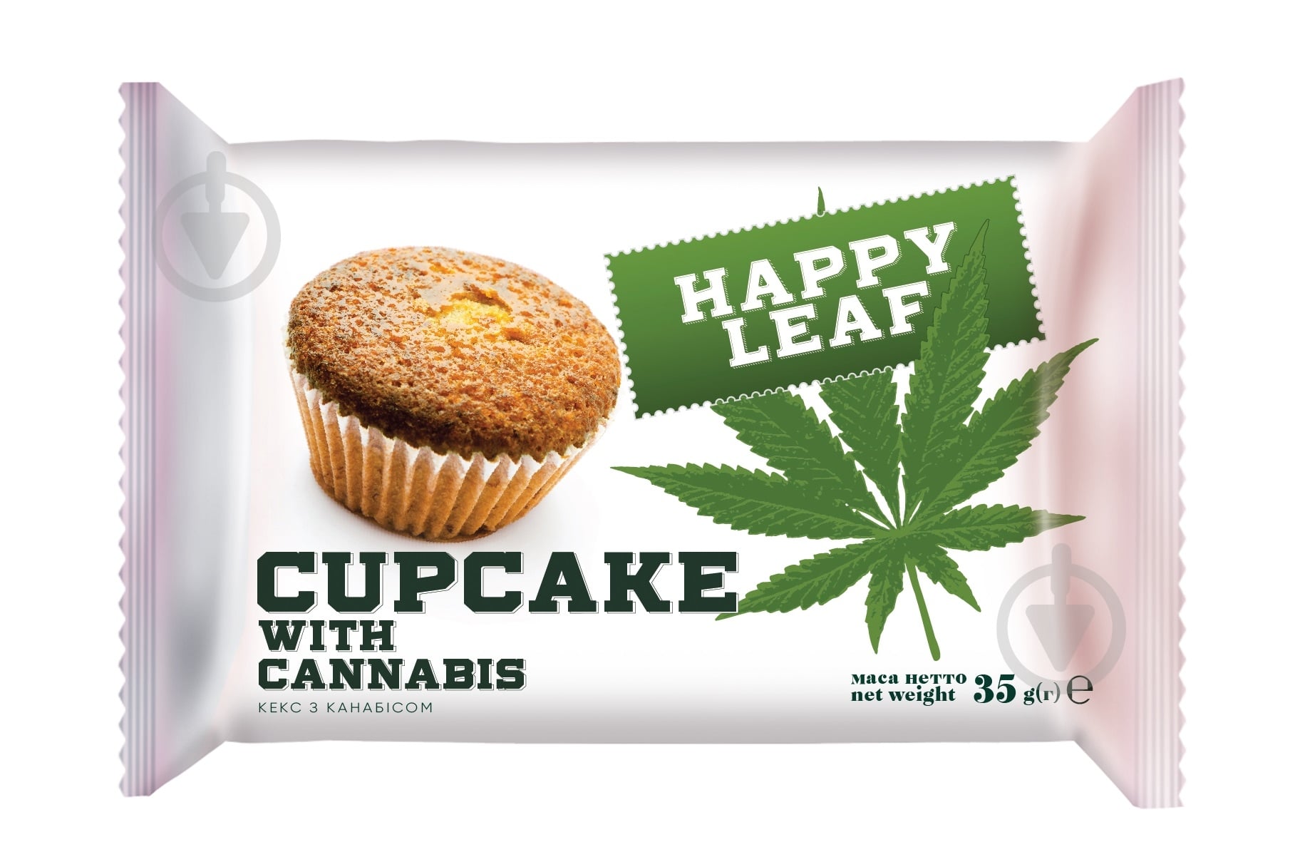 Кекс Happy Leaf Cupcake with cannabis 1 шт. 35 г - фото 1