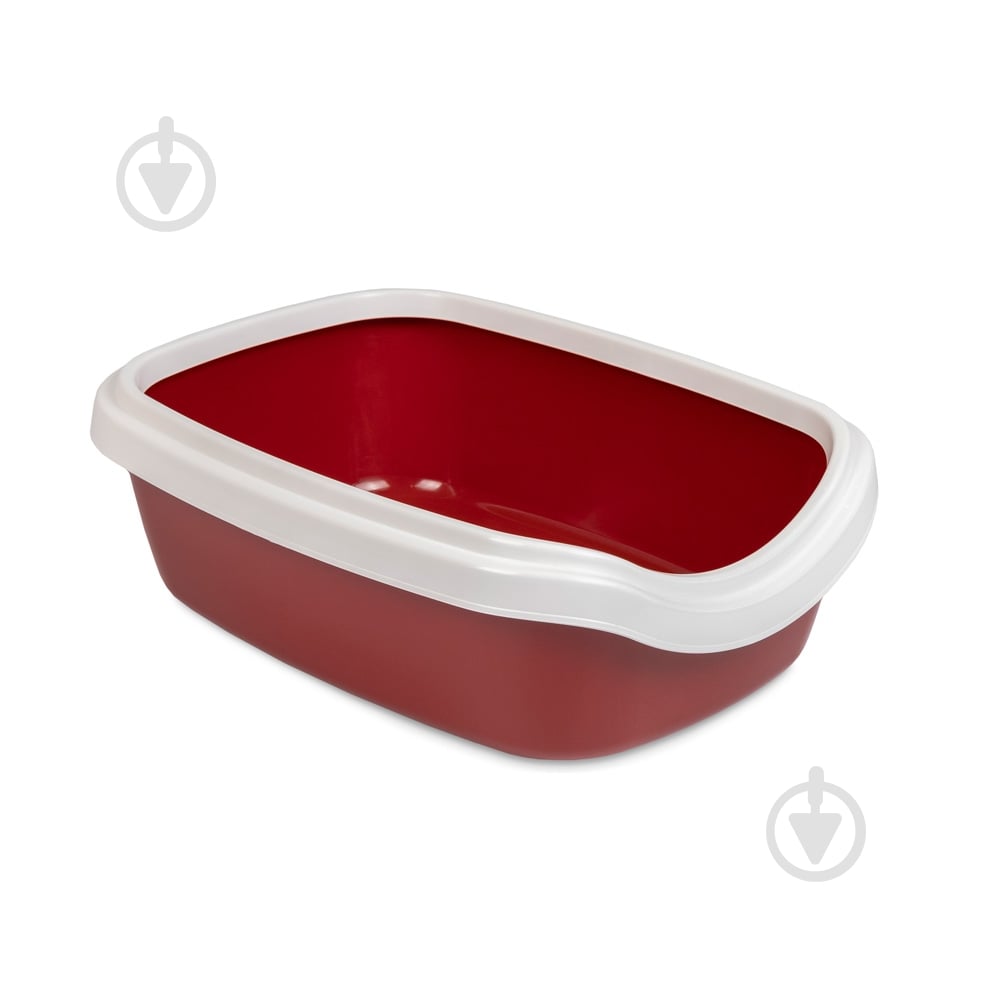 Туалет Природа для котів Comfort M 41х30х13.5, бордо - фото 1