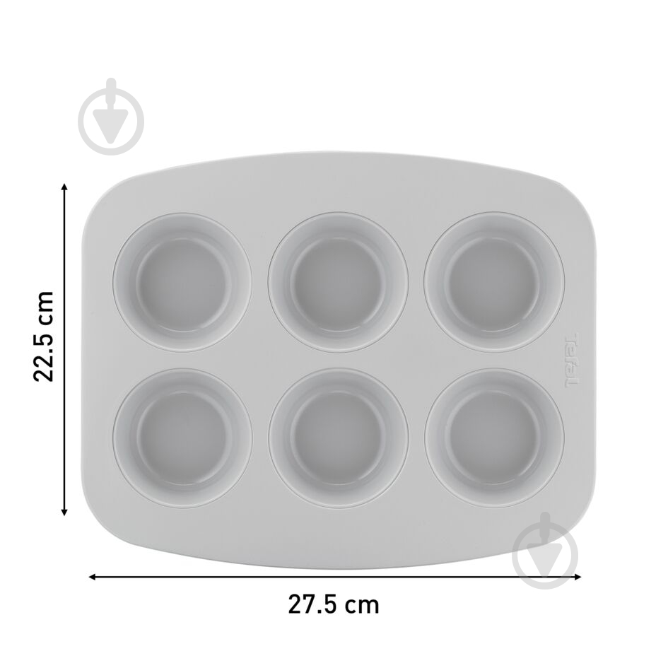 Форма для выпечки маффинов Tefal Ceramik на 6 шт J1755604 - фото 2 Форма для выпечки маффинов Tefal Ceramik на 6 шт J1755604 - фото 2