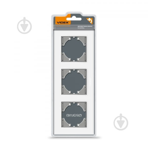 Рамка тримісна Videx Binera горизонтальна біле скло VF-BNFRG3H-W - фото 2 Рамка тримісна Videx Binera горизонтальна біле скло VF-BNFRG3H-W - фото 2
