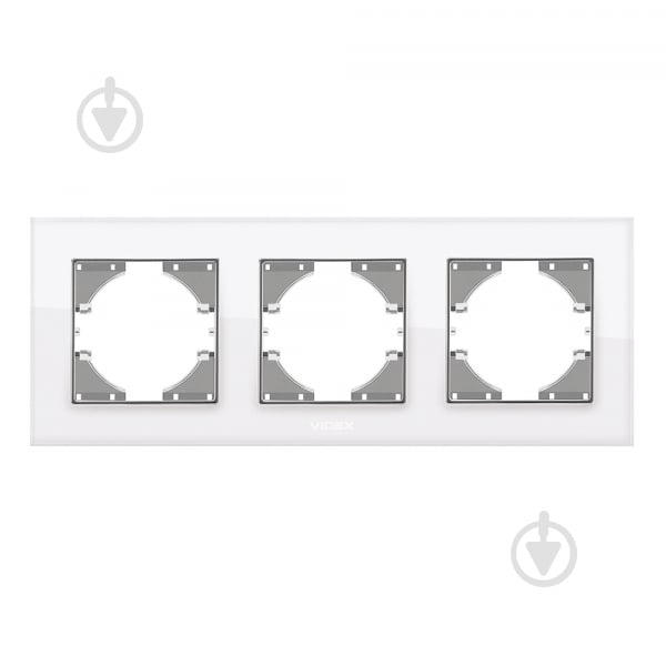Рамка тримісна Videx Binera горизонтальна біле скло VF-BNFRG3H-W - фото 1 Рамка тримісна Videx Binera горизонтальна біле скло VF-BNFRG3H-W - фото 1