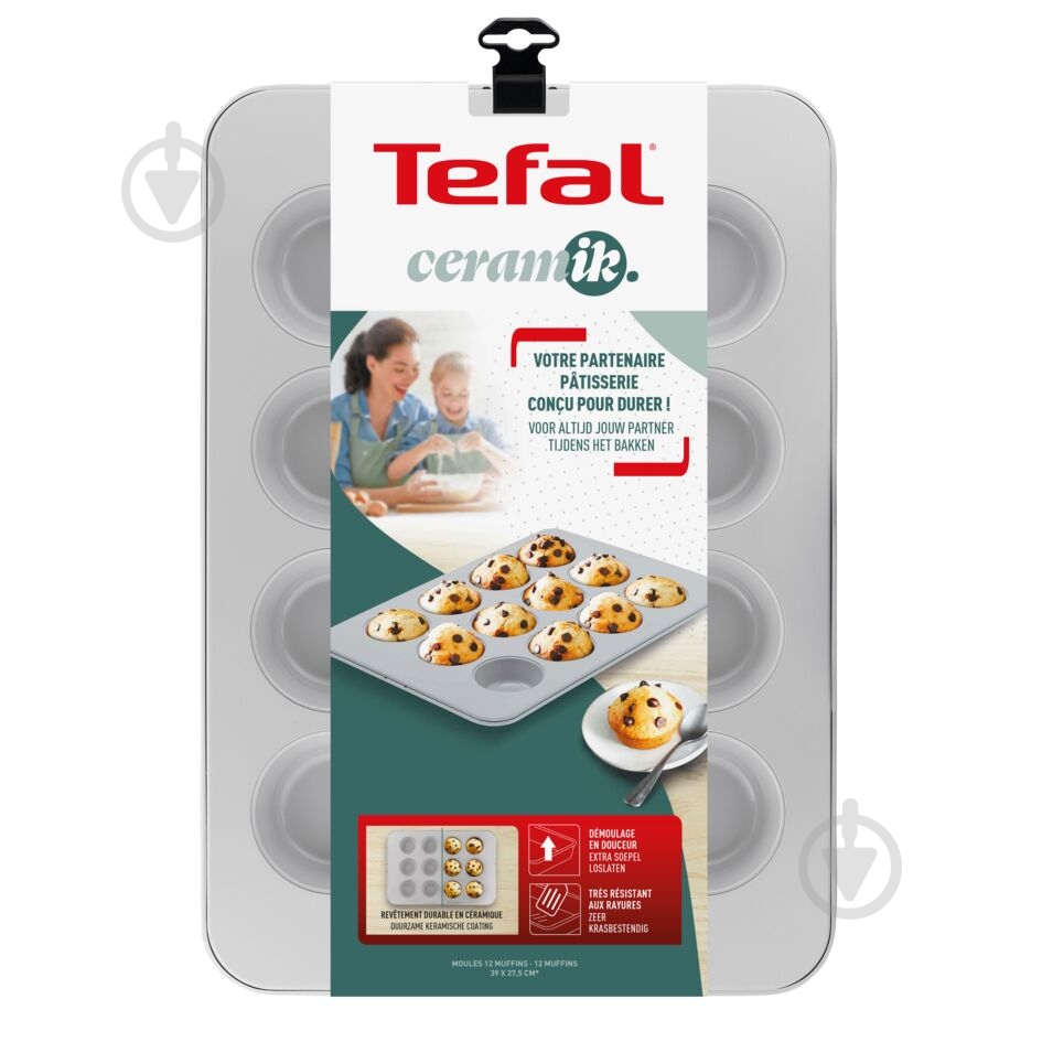 Форма для маффинов Tefal Ceramik на 12 шт J1755004 - фото 9 Форма для маффинов Tefal Ceramik на 12 шт J1755004 - фото 9