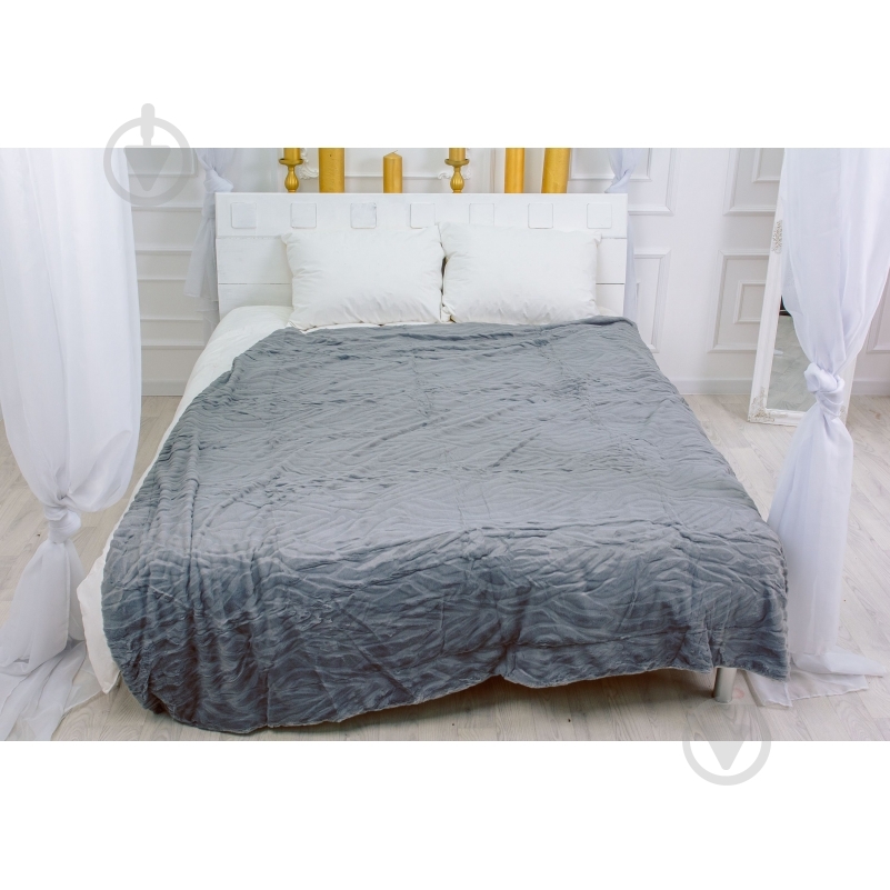 Плед №1017 Aurora 180x200 см light gray MirSon - фото 1