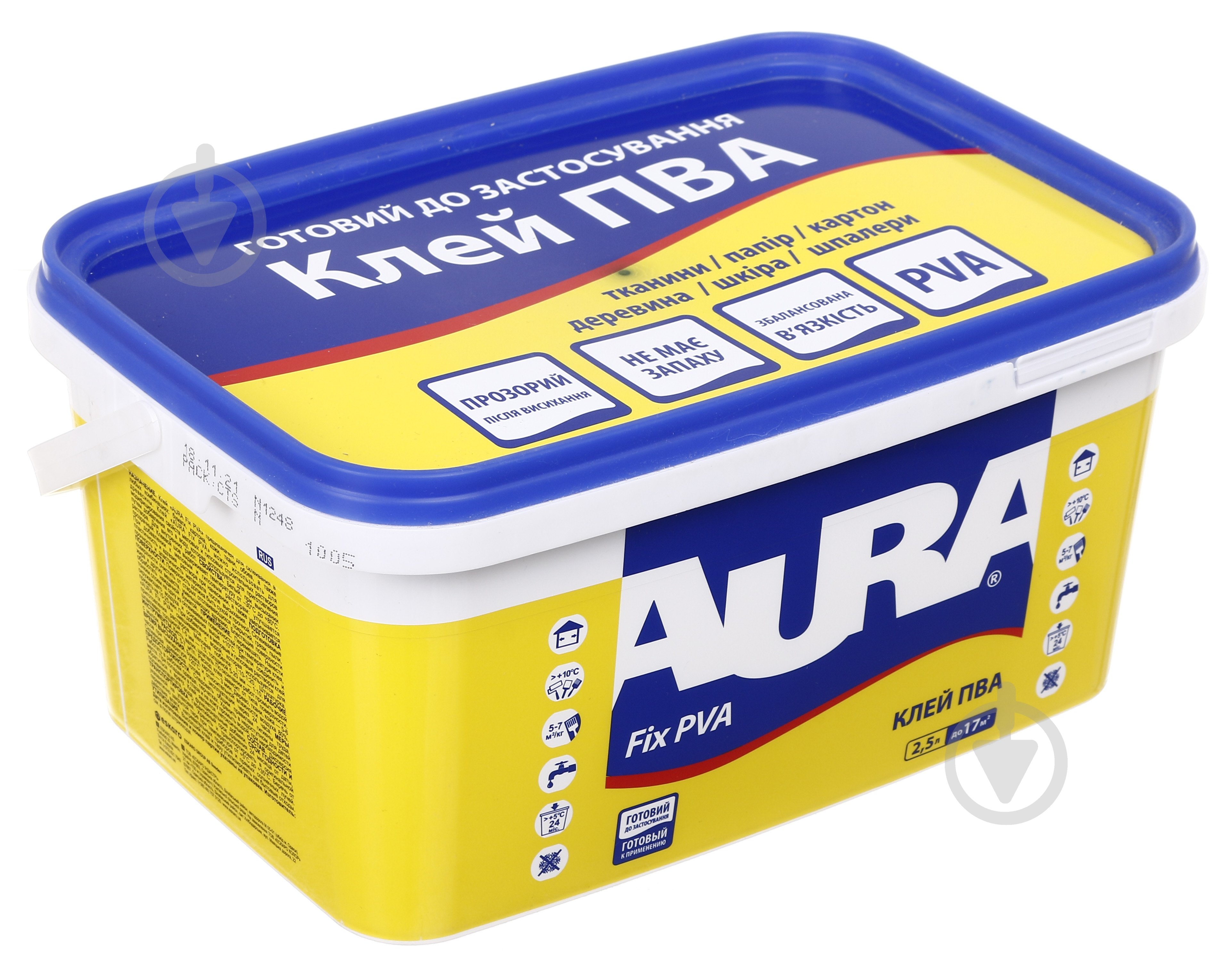 Клей ПВА AURA Fix 2.5л - фото 4