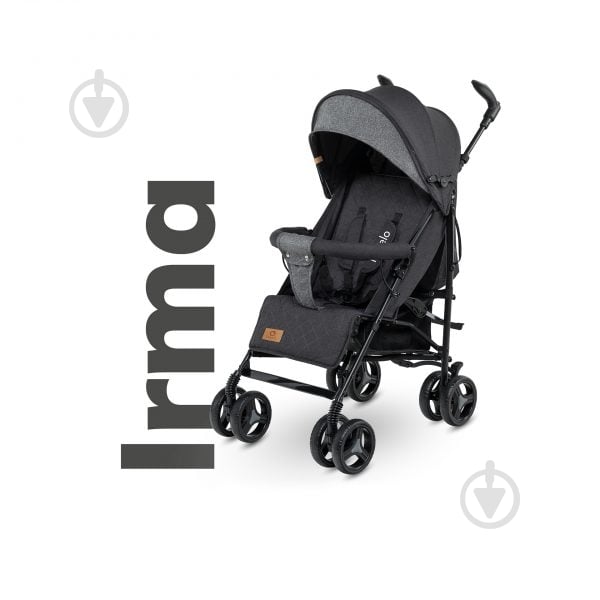 Коляска прогулочная Lionelo Irma Black/Dark Grey - фото 3