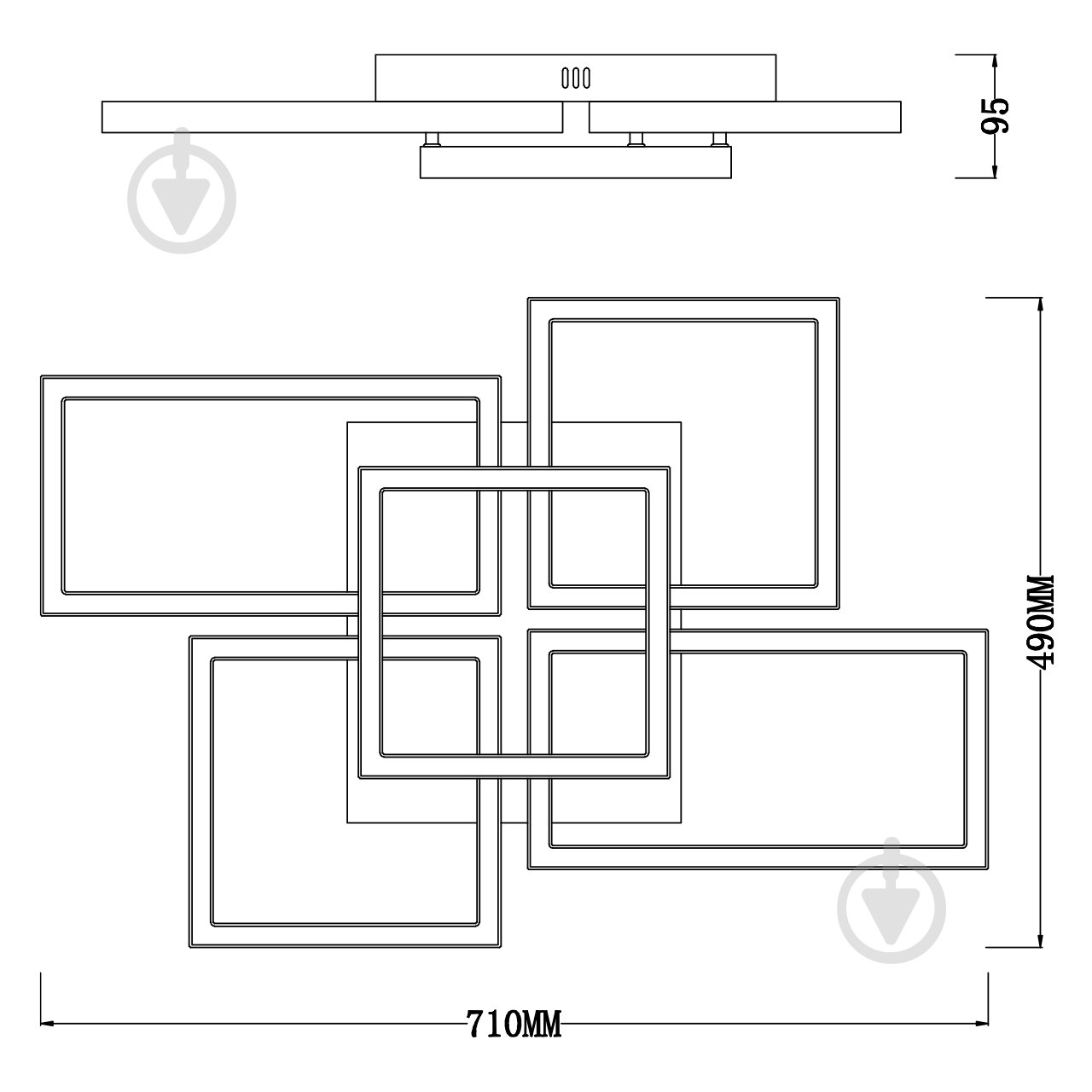 ВИТРИНА! Люстра светодиодная Sensio RIKDOM-5S BK 5x100 Вт - фото 5 ВИТРИНА! Люстра светодиодная Sensio RIKDOM-5S BK 5x100 Вт - фото 5