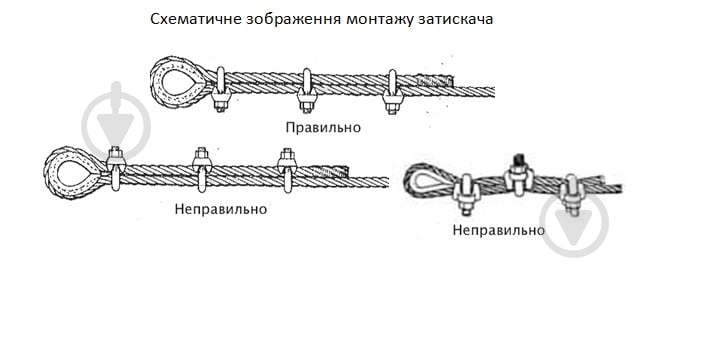 Затискач для троса дуговий 3 мм 2 шт - фото 4