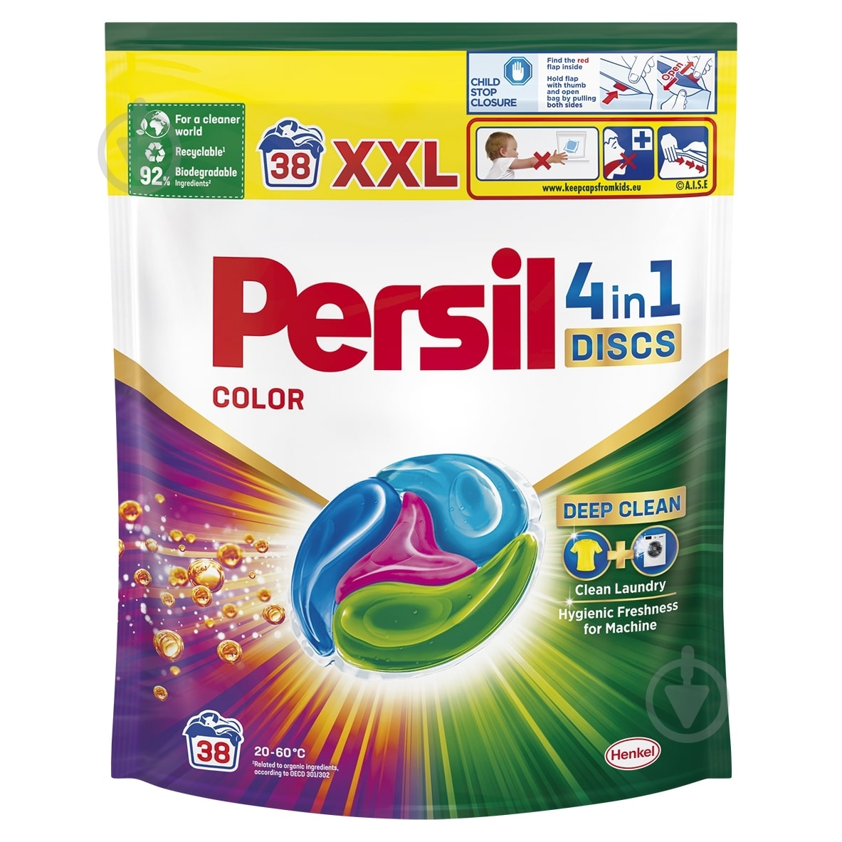 Капсулы для машинной стирки Persil Персил Диски Колор, 38 циклов стирки 38 шт. - фото 1